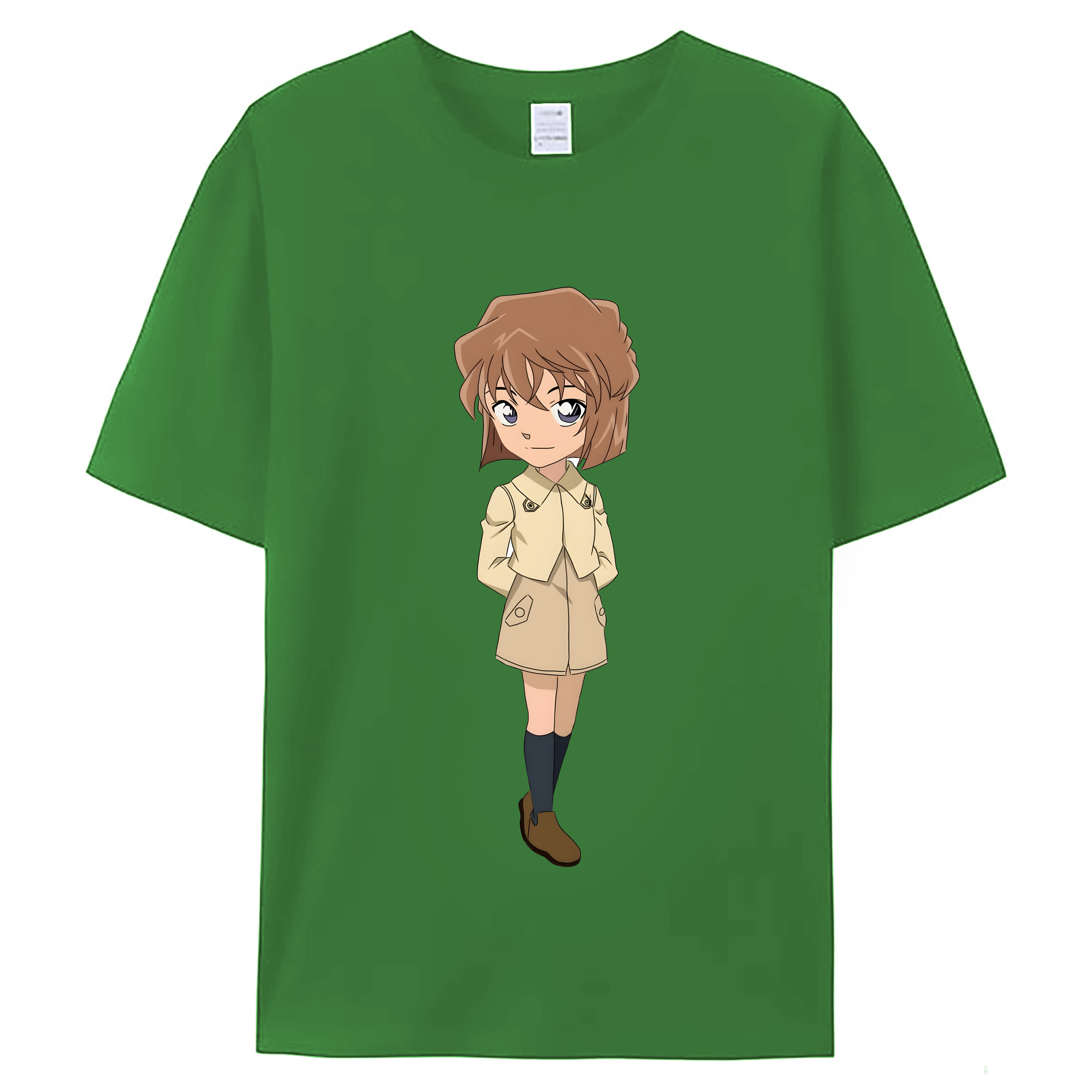 （画像用） 名探偵コナン 灰原 哀 はいばら あい Detective Conan Anita Hailey、Vi Graythorn Haibara Ai レディースカジュアルプリントTシャツ（綿100％）